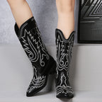 Damen Cowboy-Stiefel mit modischen Verzierungen und elegantem Absatz R&B