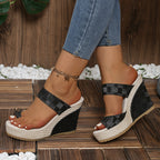 Damen Wedge-Sandalen mit atmungsaktivem Obermaterial und komfortablem Fußbett R&B