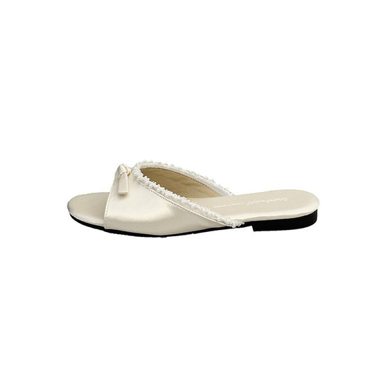 Damen elegante Sandalen mit zarter Schleifenverzierung R&B