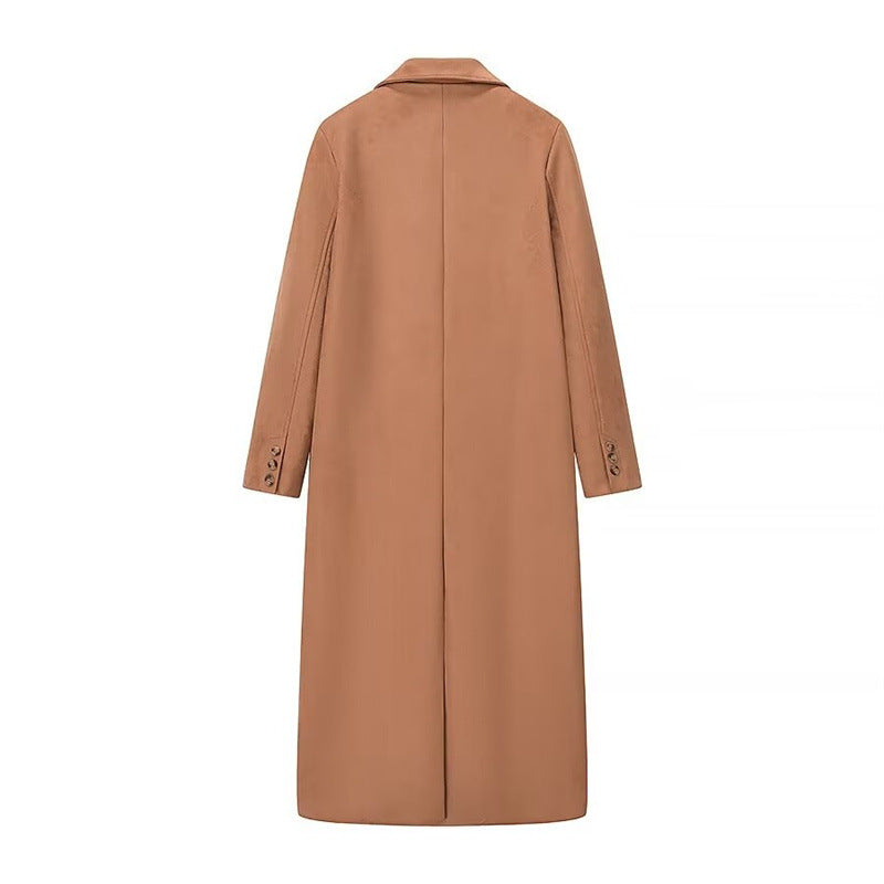 Damen eleganter doppelreiher Wollmantel R&B