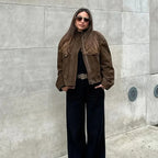 Damen jacke mit lässigem Schnitt und dekorativen Taschen R&B