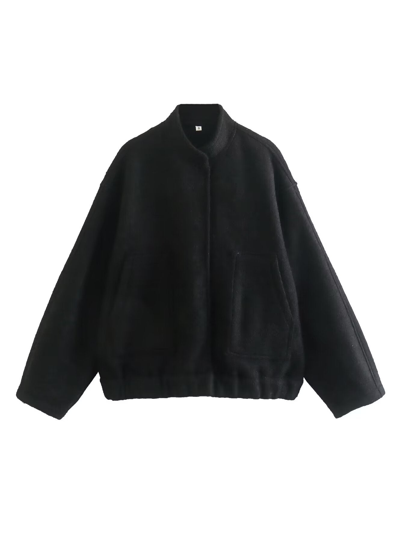 Damen gemütliche Sweatjacke mit hoher Kragenform und praktischen Taschen