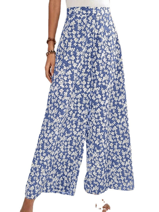 Damen Blumenmuster Palazzohose R&B