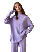 Damen lässiges Strickensemble mit weitem Schnitt und hohen Komfort R&B