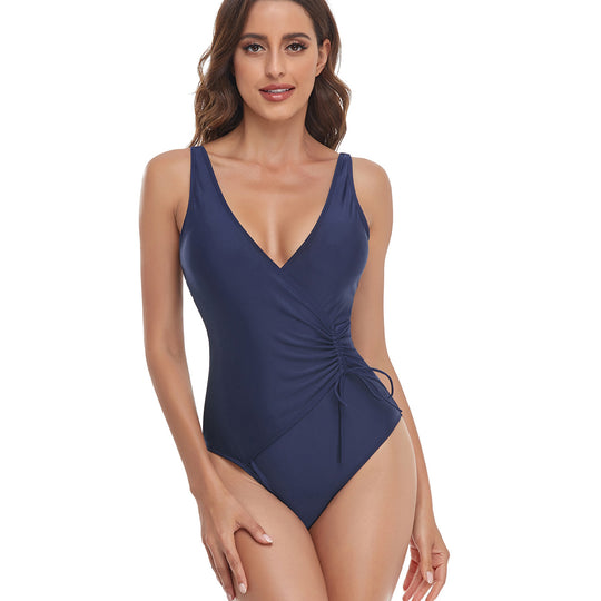 Damen Schwimmanzug mit elegantem Wickeldesign und Raffung R&B