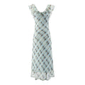 Damen Maxikleid mit feinen Rüschendetails und eleganten BindR&Bändern R&B
