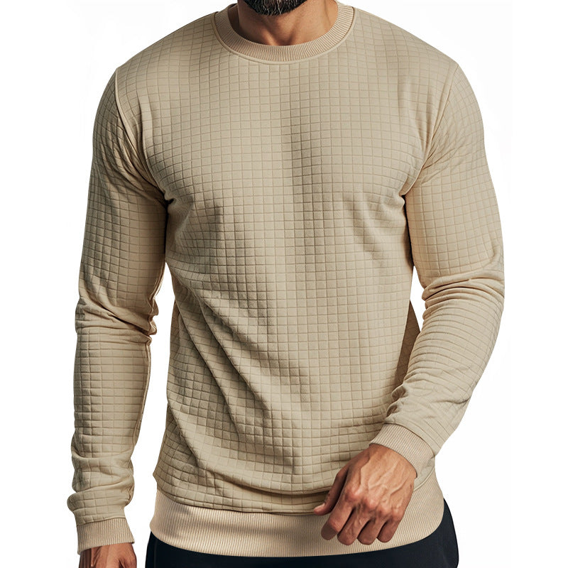 Herren Langarm-Sweatshirt mit strukturiertem Design und elastischem Bund R&B