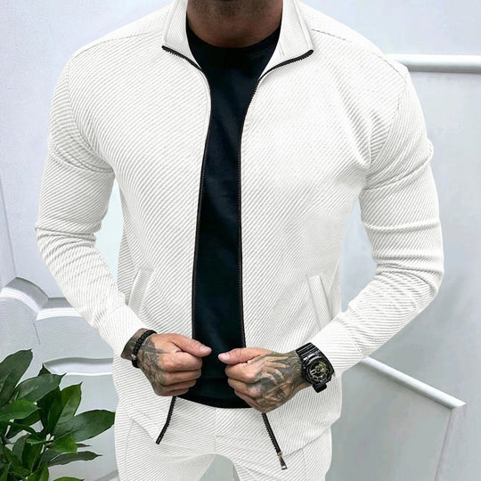 Herren sportliche Jacke mit strukturiertem Design R&B