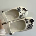 Damen modische Clogs mit funkelnden Dekorelementen R&B
