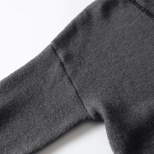 Damen lässiger Strickpullover mit V-Ausschnitt und praktischen Taschen R&B