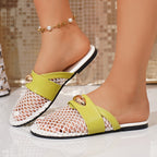 Damen Offene Clogs mit atmungsaktivem Netzdesign und modischem Detail EB