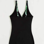 Damen Eleganter Badeanzug mit floralem Design und sportlichem Schnitt R&B