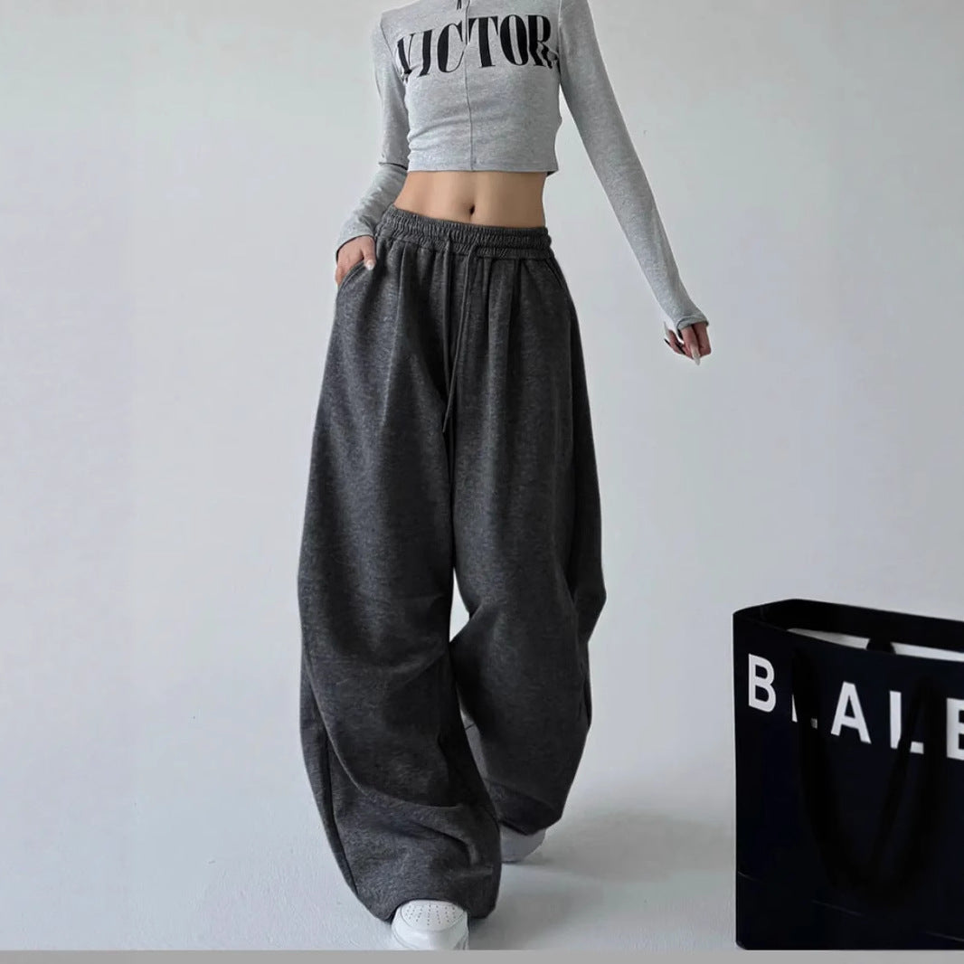 Damen Bequeme weite Jogginghose mit elastischem Bund und praktischen Taschen R&B