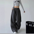 Damen Bequeme weite Jogginghose mit elastischem Bund und praktischen Taschen