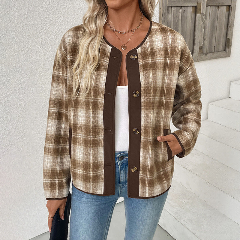 Damen Kariertes Overshirt R&B