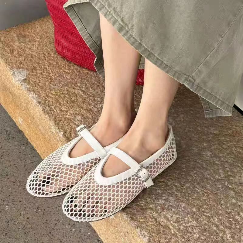 Damen Netzschuhe mit verstellbarem Riemen und atmungsaktivem Obermaterial R&B