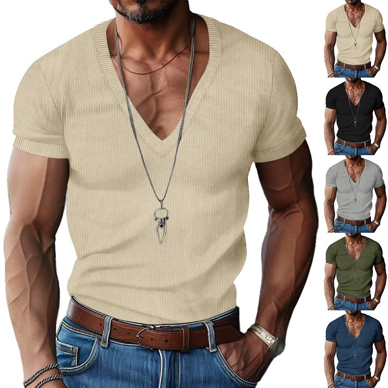 Damen V-Ausschnitt T-Shirt R&B