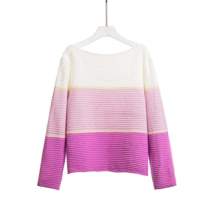 Damen Pullover mit geometrischem Strukturdesign und weitem Schnitt R&B