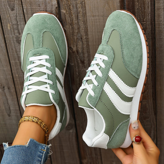 Damen Sportliche Retro-Sneaker mit atmungsaktivem Obermaterial und weicher Dämpfung R&B