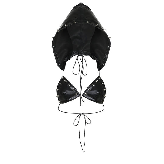 Damen kurze Shorts mit dekorativem Ösen-Design R&B