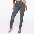 Damen High-Waist Jeans mit modischem Destroyed-Detail R&B