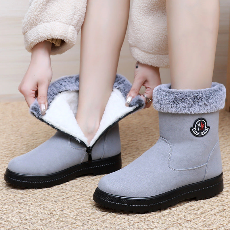 Damen Warme Winterstiefel mit weichem Innenfutter und rutschfester Sohle R&B