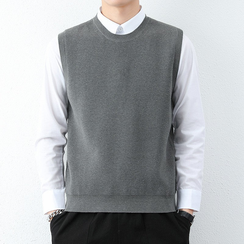 Herren Strickweste mit modernem Feinstrickmuster und bequemer Passform R&B