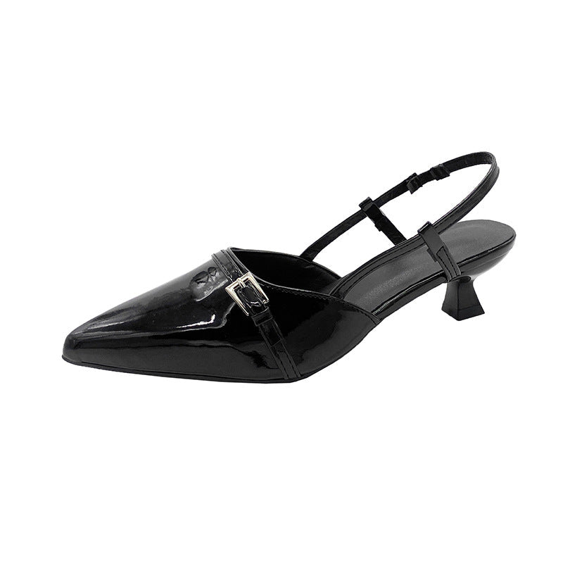 Damen elegante Slingback-Pumps mit spitzem Zehenbereich und verstellbarem Riemchen R&B