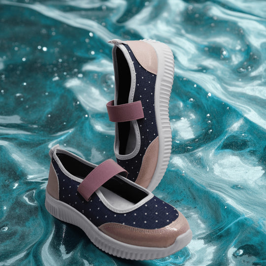 Damen Sportliche Freizeit-Schuhe mit elastischem Riemen R&B