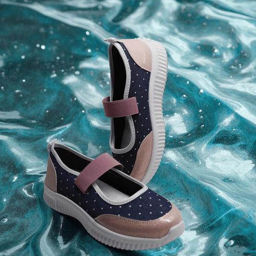 Damen Sportliche Freizeit-Schuhe mit elastischem Riemen R&B