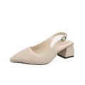 Damen Slingback-Pumps mit strukturiertem Obermaterial und elegantem Blockabsatz R&B