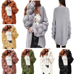 Damen Strickjacke mit voluminösen Puffärmeln und feiner Struktur R&B