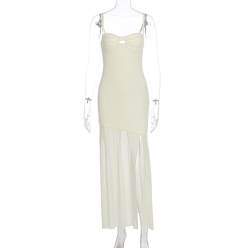 Damen Maxikleid mit elegantem Cut-Out und fließendem Design R&B