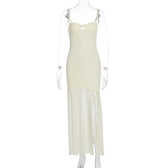 Damen Maxikleid mit elegantem Cut-Out und fließendem Design R&B