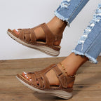 Damen Komfortable Freizeitsandalen mit ergonomischem Fußbett und verstellbaren Riemen R&B