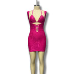 Damen figurbetontes Spitzendesign Cocktailkleid R&B