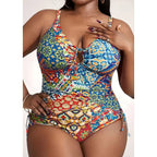 Damen Einteiler Badeanzug mit verspieltem Floral-Muster
