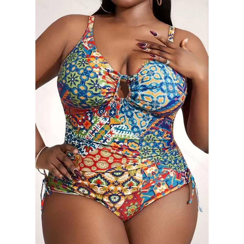 Damen Einteiler Badeanzug mit verspieltem Floral-Muster