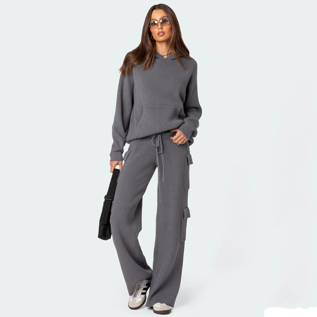 Damen Bequemer Hoodie mit Struktur R&B