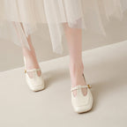 Damen elegante Mary Jane Pumps mit modischem Blockabsatz und verstellbarem Riemchen R&B