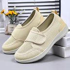 Damen Slip-On Gesundheitsschuhe mit flexiblem Klettverschluss Heidi Mode