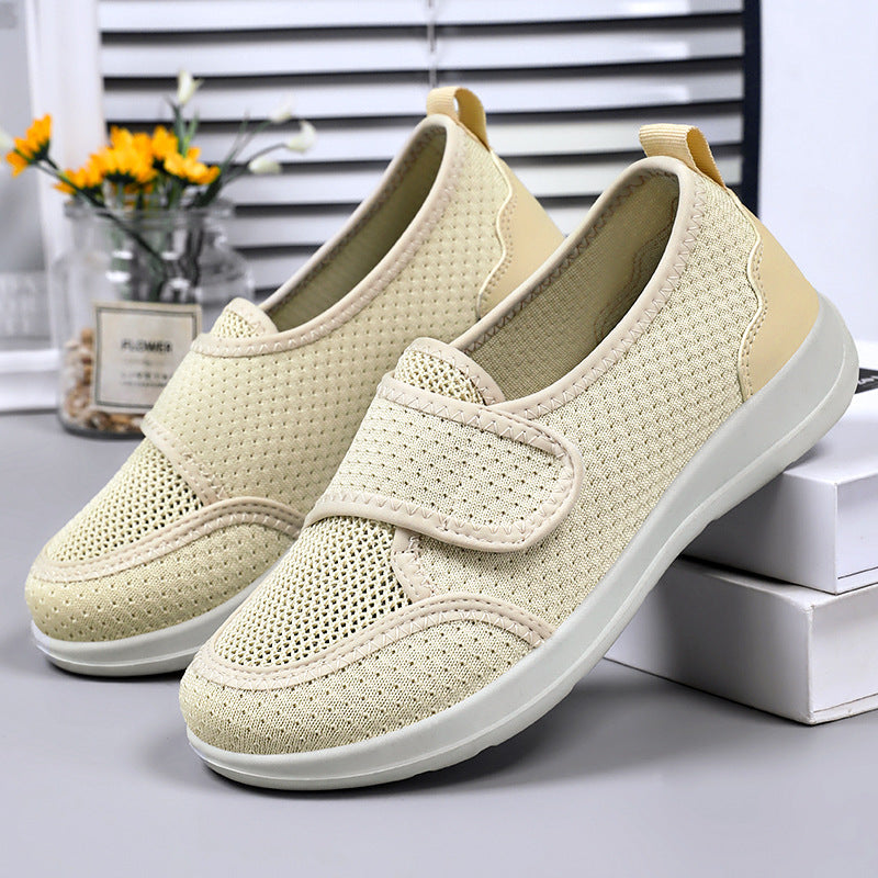 Damen Slip-On Gesundheitsschuhe mit flexiblem Klettverschluss Heidi Mode