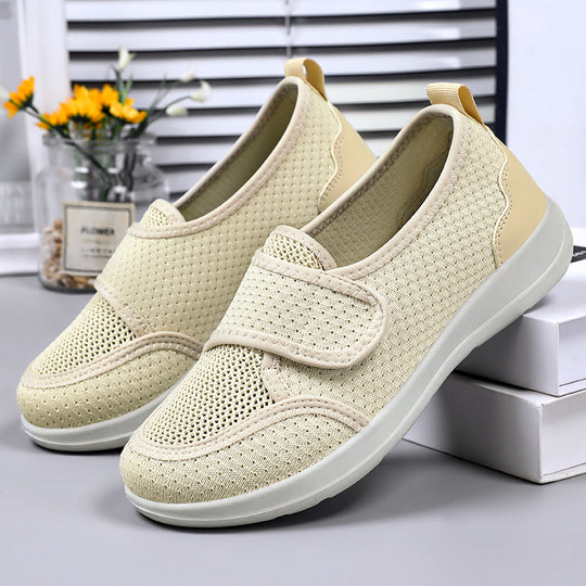 Damen Slip-On Gesundheitsschuhe mit flexiblem Klettverschluss Heidi Mode