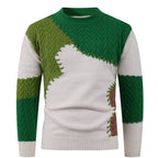 Herren modischer Pullover mit einzigartigem Patchwork-Design R&B
