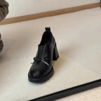 Damen Elegante Schnürschuhe mit modischem Schleifenakzent und blockiertem Absatz R&B