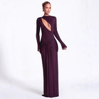 Damen Modisches Maxikleid mit asymmetrischem Ausschnitt R&B