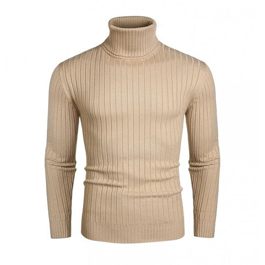 Herren Hochwertiger Rollkragenpullover mit feiner Rippenstruktur R&B