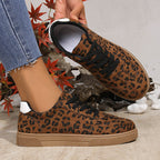 Damen Sneakers im attraktiven Leopardenmuster mit atmungsaktiver Oberflächenstruktur R&B