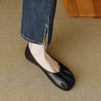Damen elegante Ballerinas mit raffiniertem Faltendesign
