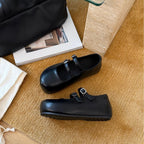 Damen Komfortable Mary Jane Schuhe mit dekorativen Schnallen